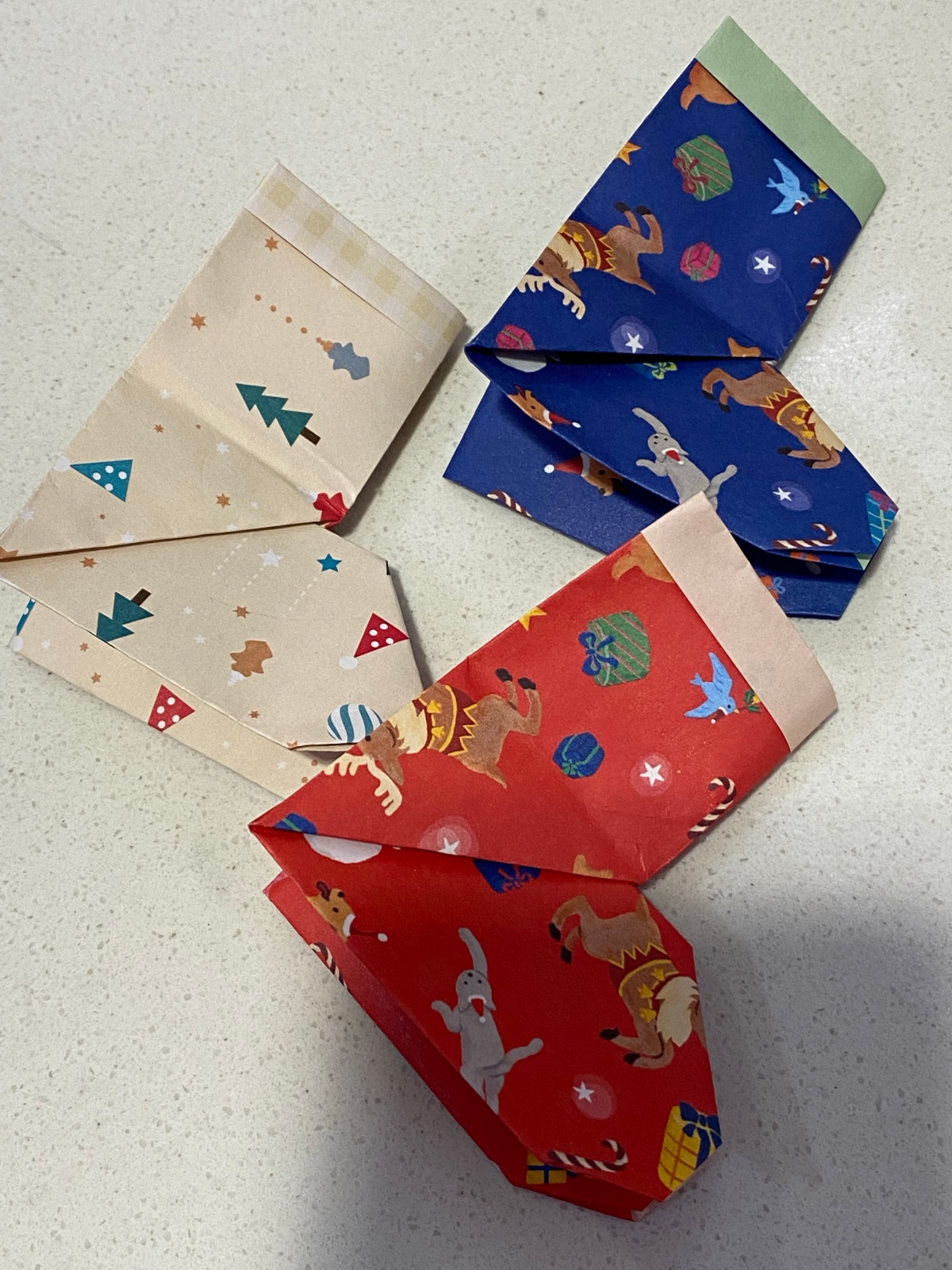Christmas Santa Boot/ Stocking Origami
